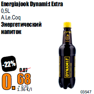 Allahindlus - Energiajook Dynami:t Extra