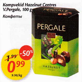 Allahindlus - Kompvekid Hazelnut Centres V.Pergale, 100g