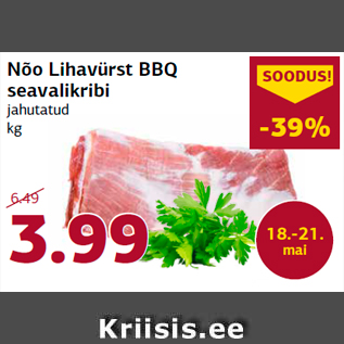 Allahindlus - Nõo Lihavürst BBQ seavalikribi