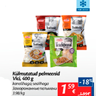 Allahindlus - Külmutatud pelmeenid Vici, 400 g