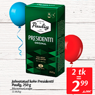 Allahindlus - Jahutatud kohv Presidentti Paulig, 250 g