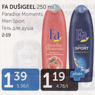 Allahindlus - FA DUŠIGEEL 250 ML