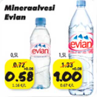 Allahindlus - Mineraalvesi Evian 0,5l