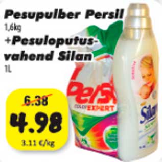 Allahindlus - Pesupulber Persil 1,6 kg + Pesuloputusvahend Silan 1 l