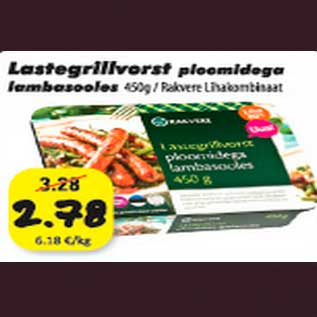 Allahindlus - Lastegrillvorst ploomidega lambasooles Rakvere Lihakombinaat