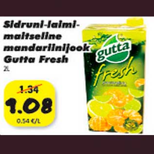 Allahindlus - Sidruni-laimi maitseline mandariinijook Gutta Fresh