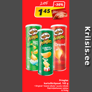 Allahindlus - Pringles kartulikrõpsud, 165 g