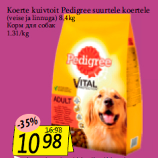 Allahindlus - Koerte kuivtoit Pedigree suurtele koertele