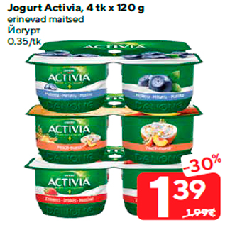 Allahindlus - Jogurt Activia, 4 tk x 120 g