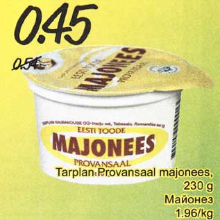 Allahindlus - Tarplan Provansaal majonees,