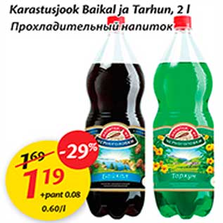 Allahindlus - Karastusjook Baikal ja Tarhun, 2 l