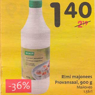 Allahindlus - Rimi majonees Provansaal, 900 g