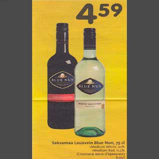 Allahindlus - Saksamaa Lauavein Blue Nun, 75 cl