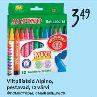 Allahindlus - Viltpliiatsid Alpino,pestavad, 12 värvi