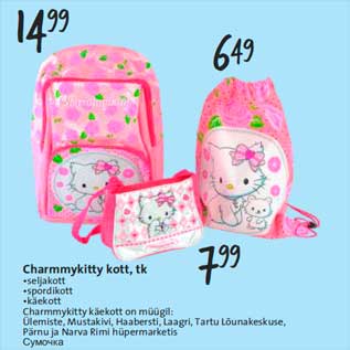 Allahindlus - Charmmykitty kott, tk •seljakott . spordikott .käekott