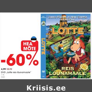 Allahindlus - DVD "Lotte lõunamaale" 1 tk