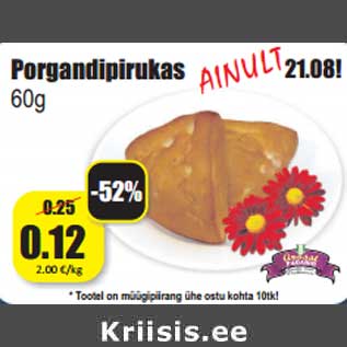 Allahindlus - Porgandipirukas 60g