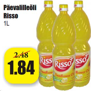 Allahindlus - Päevalilleõli Risso 1L