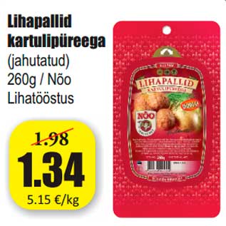 Allahindlus - Lihapallid kartulipüreega