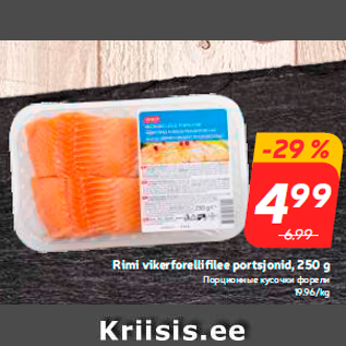 Allahindlus - Rimi vikerforellifilee portsjonid, 250 g