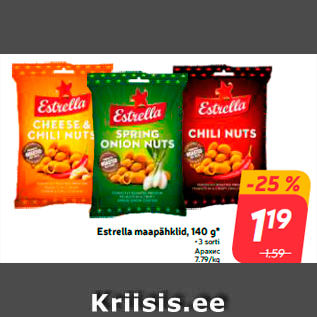 Allahindlus - Estrella maapähklid, 140 g*