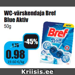 Allahindlus - WC-värskendaja Bref Blue Aktiv 50g