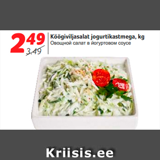 Allahindlus - Köögiviljasalat jogurtikastmega, kg