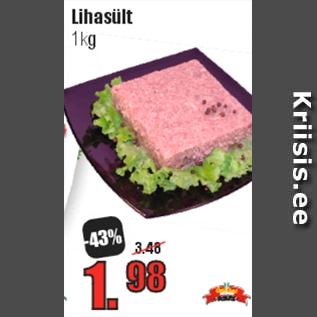 Allahindlus - Lihasült 1kg