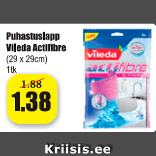 Allahindlus - Puhastuslapp Vileda Actifibre