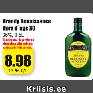 Allahindlus - Brandy Renaissance Horsd/age XO