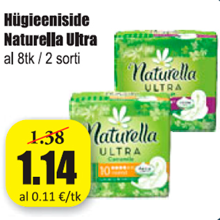 Allahindlus - Hügieeniside Naturella Ultra