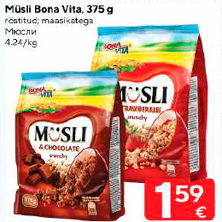 Allahindlus - Müsli Bona Vita, 375 g