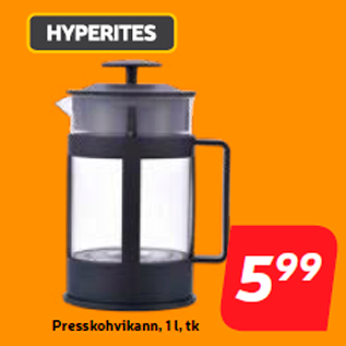 Allahindlus - Presskohvikann, 1 l, tk