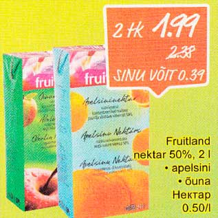 Allahindlus - Fruitland nektar 50%, 2l