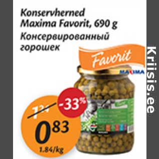 Allahindlus - Konservherned Maxima Favorit, 690 g