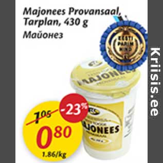 Allahindlus - Majonees Provansaal, Tarplan, 430 g