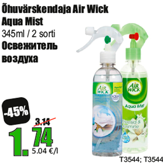 Allahindlus - Õhuvärskendaja Air Wick Aqua Mist