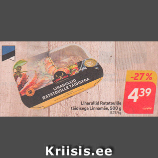 Allahindlus - Liharullid Ratatouille täidisega Linnamäe, 500 g