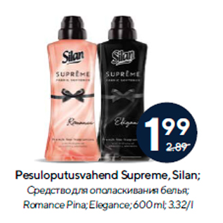 Allahindlus - Pesuloputusvahend Supreme, Silan