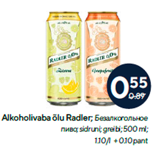 Allahindlus - Alkoholivaba õlu Radler