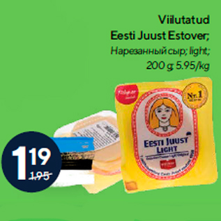 Allahindlus - Viilutatud Eesti Juust Estover