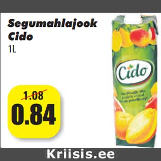 Allahindlus - Segumahlajook Cido 1L