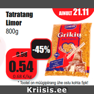 Allahindlus - Tatratang Limor 800g