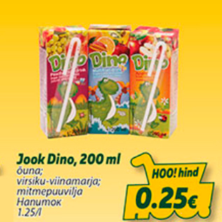 Allahindlus - Jook Dino, 200 ml