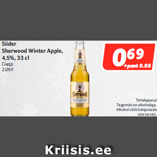 Allahindlus - Siider Sherwood Winter Apple