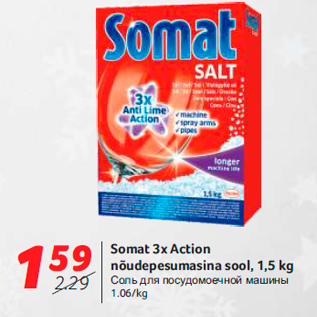 Allahindlus - Somat 3x Action nõudepesumasina sool, 1,5 kg