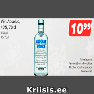 Allahindlus - Viin Absolut