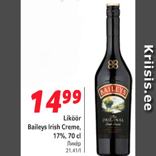 Allahindlus - Liköör Baileys Irish Creme