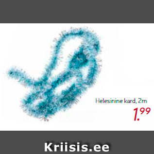 Allahindlus - Helesinine kard, 2m