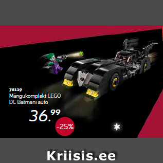 Allahindlus - Mängukomplekt LEGO DC Batmani auto